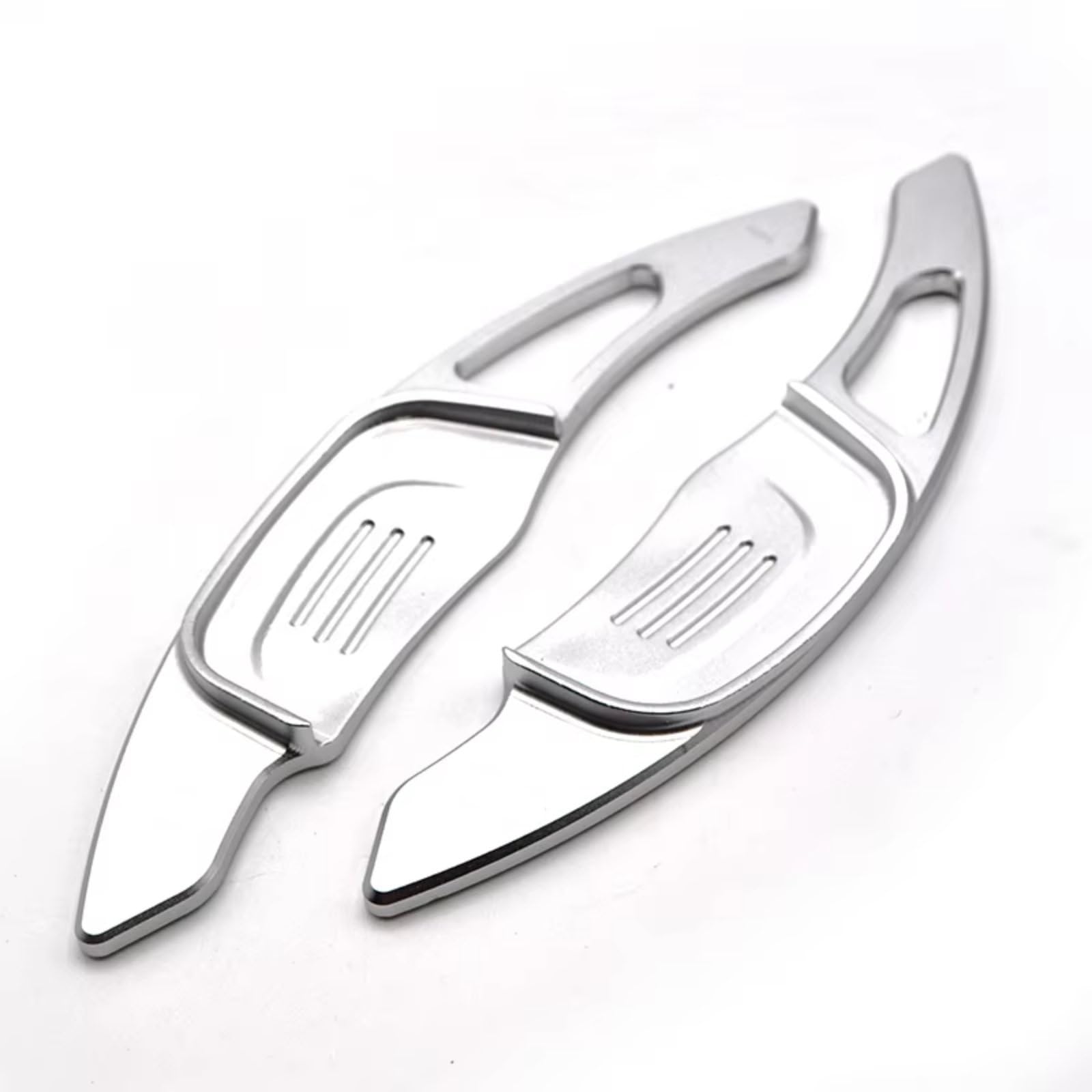 Ymnhbik Silver Gear Shift Paddles Compatible With Vw For Lamando For Gts For Sagitar Gli 2016 2017 2018 Car Steering Wheel Paddle Shifters Sticker Styling(Silver)