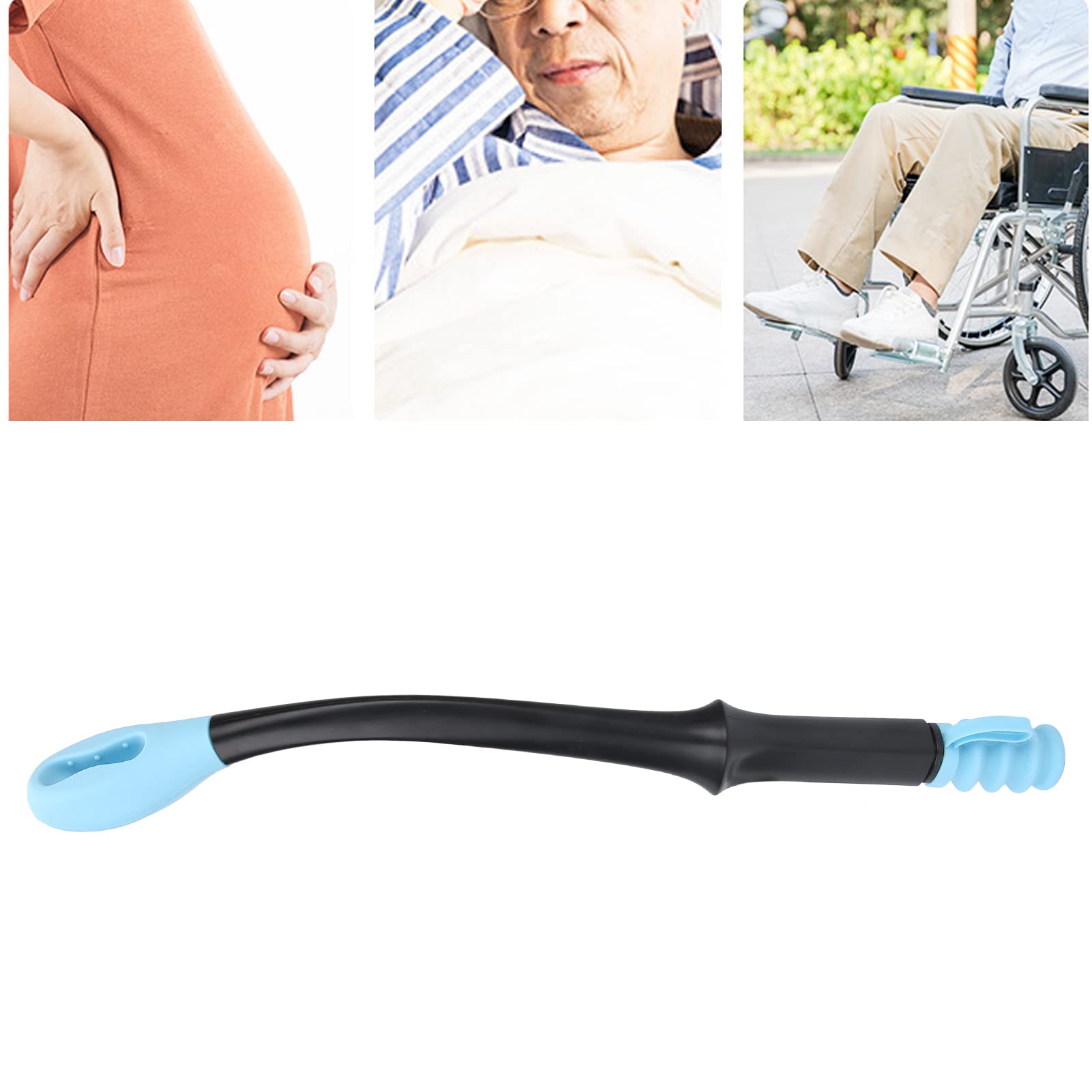 Toilet Paper Wiping, Reach Comfort Self Assist Wiper Bathroom Toilet Aids Long aid for Obese Limited Mobility ElderlyBlack (Blue)