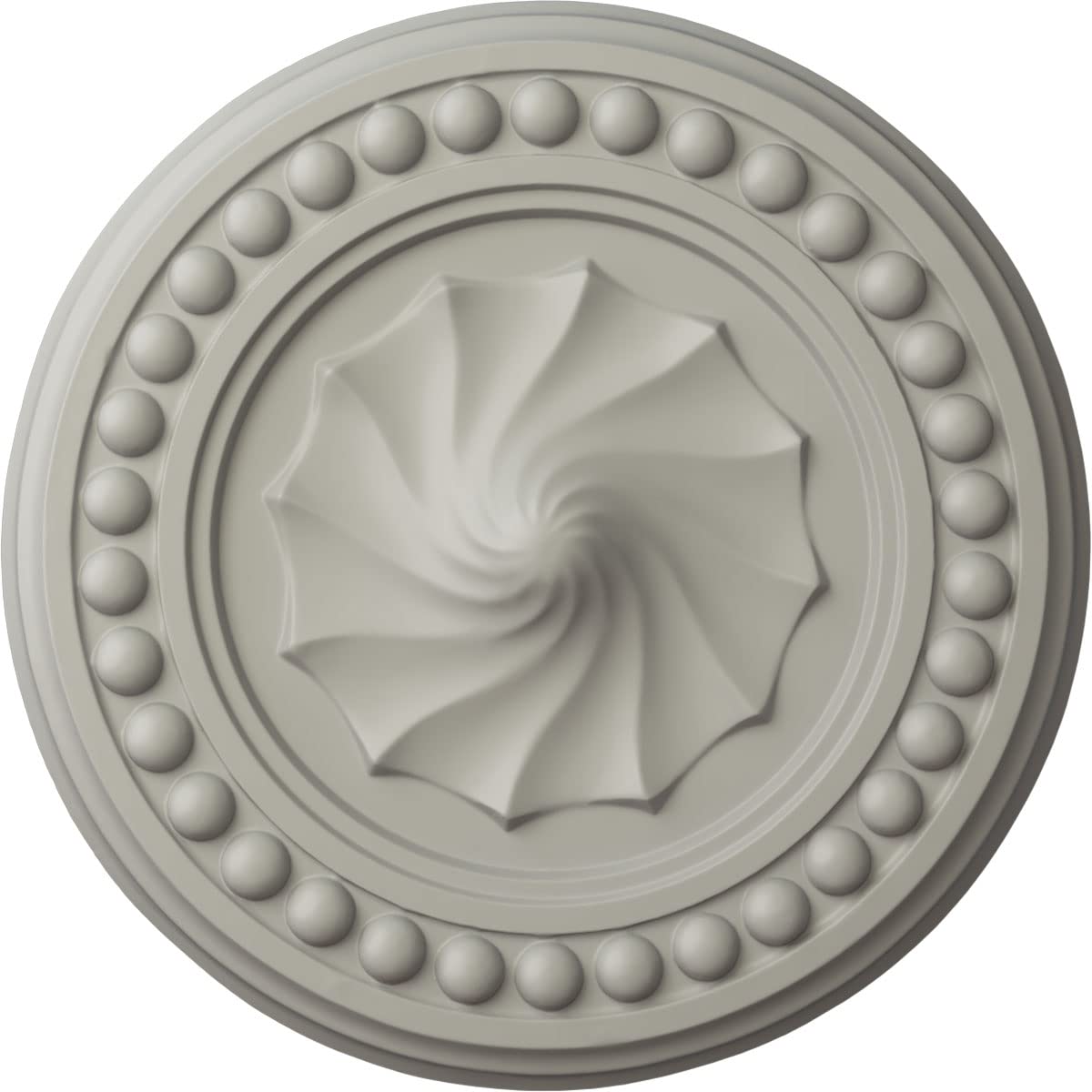 Medalla de techo artesanal Ekena Millwork en cobre envejecido con diseño Foster Shell