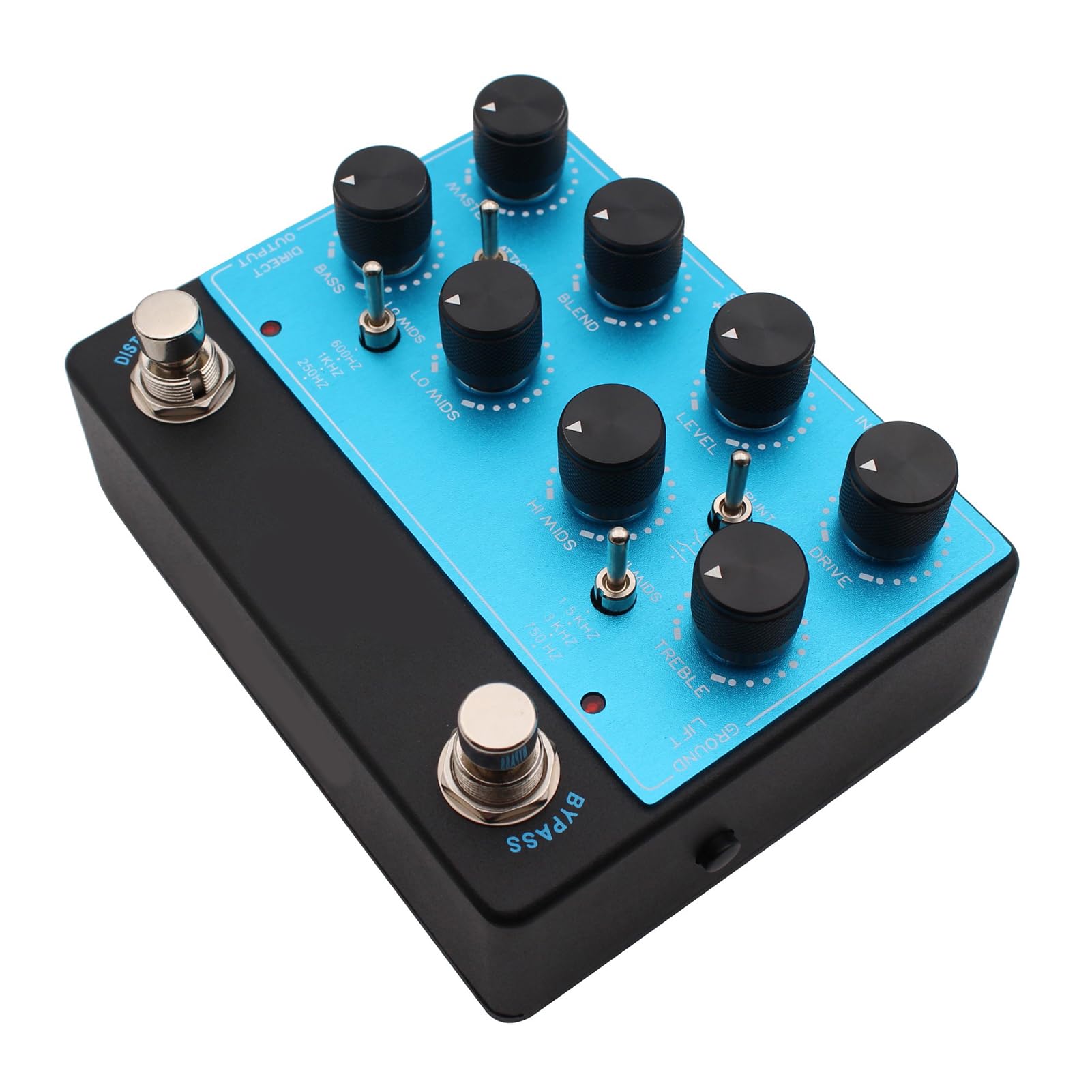 Generic Pedale Preamplificatore per Basso EQ a 4 Bande con Uscita DI Bilanciata e Funzione Overdrive per Musicisti Professionisti 1 unità