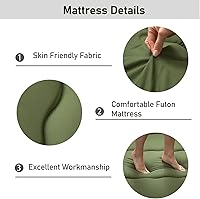 Vista 162 de Colchón futón japonés de piso gris constelación, de piso tatami, portátil, para acampar, para niños, sofá cama plegable enrollable con protector