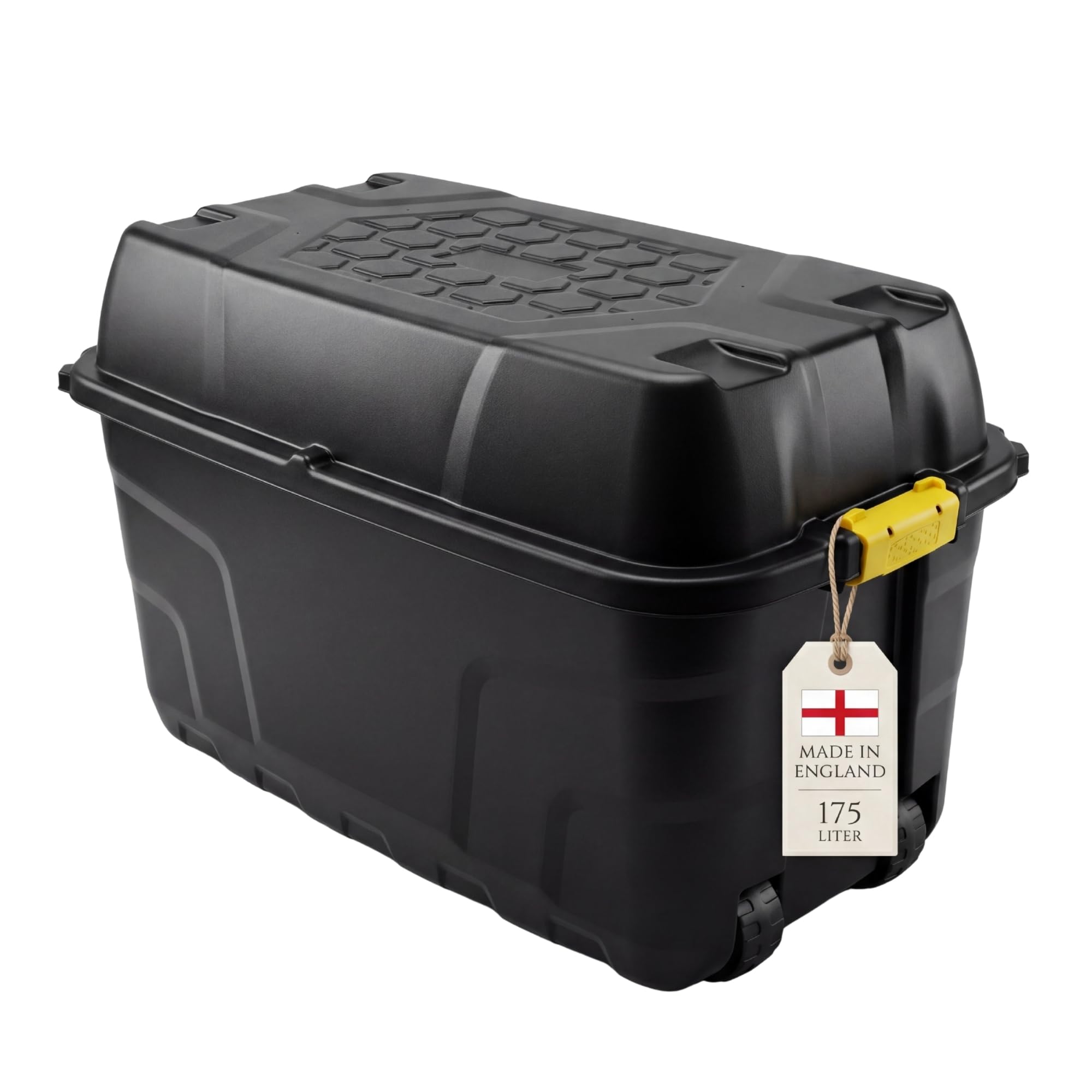 BigDean XXL Transportbox Kissenbox mit Nutzvolumen ca. 175 Liter 93x55x53cm | Aus Kunststoff in Schwarz mit Rollen und Deckel. Abschließbar. Maße BxTxH ca. 93 x 55 x 53 cm