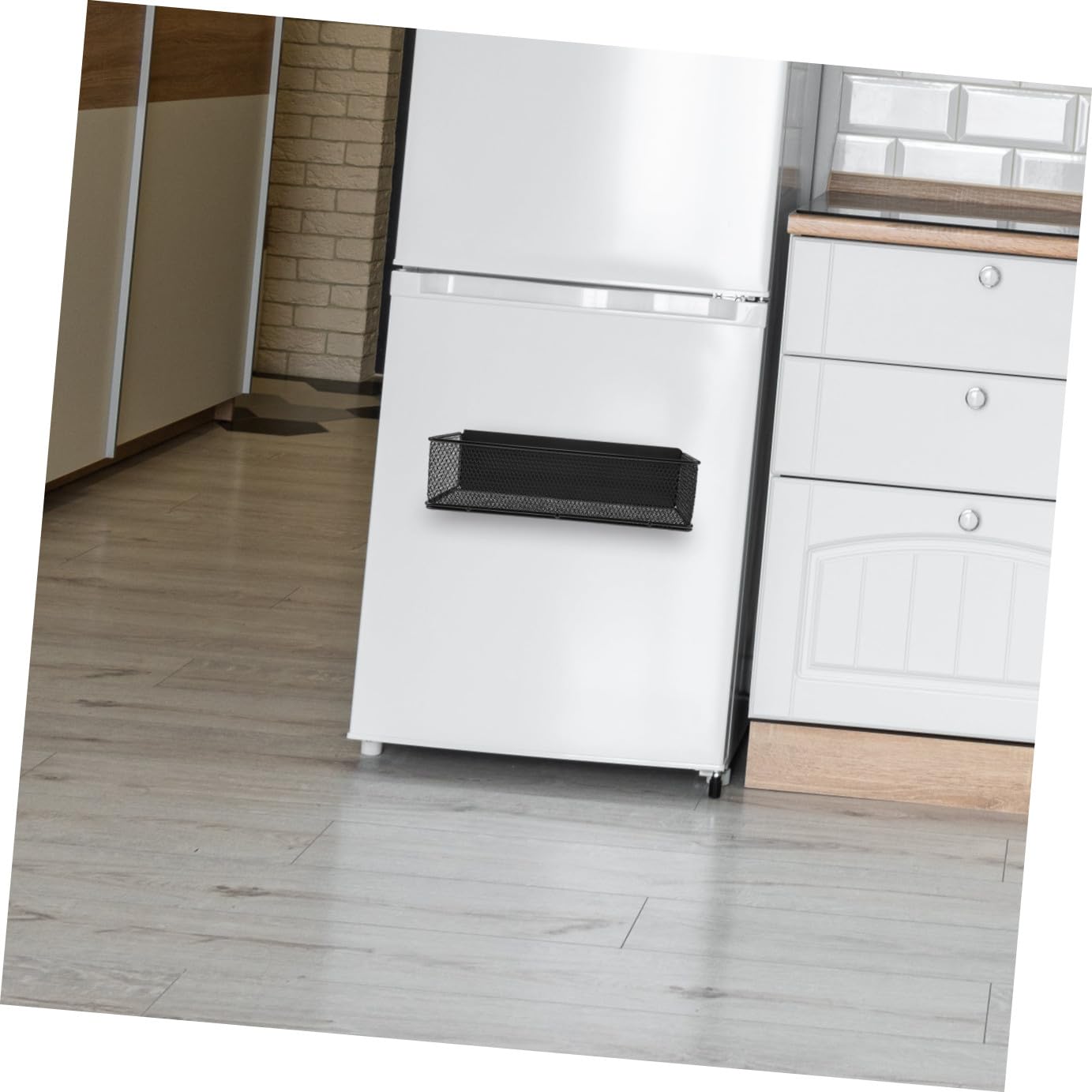 Panier Aimanté Cuisine en Fer, Organisateur Magnétique pour Frigo
