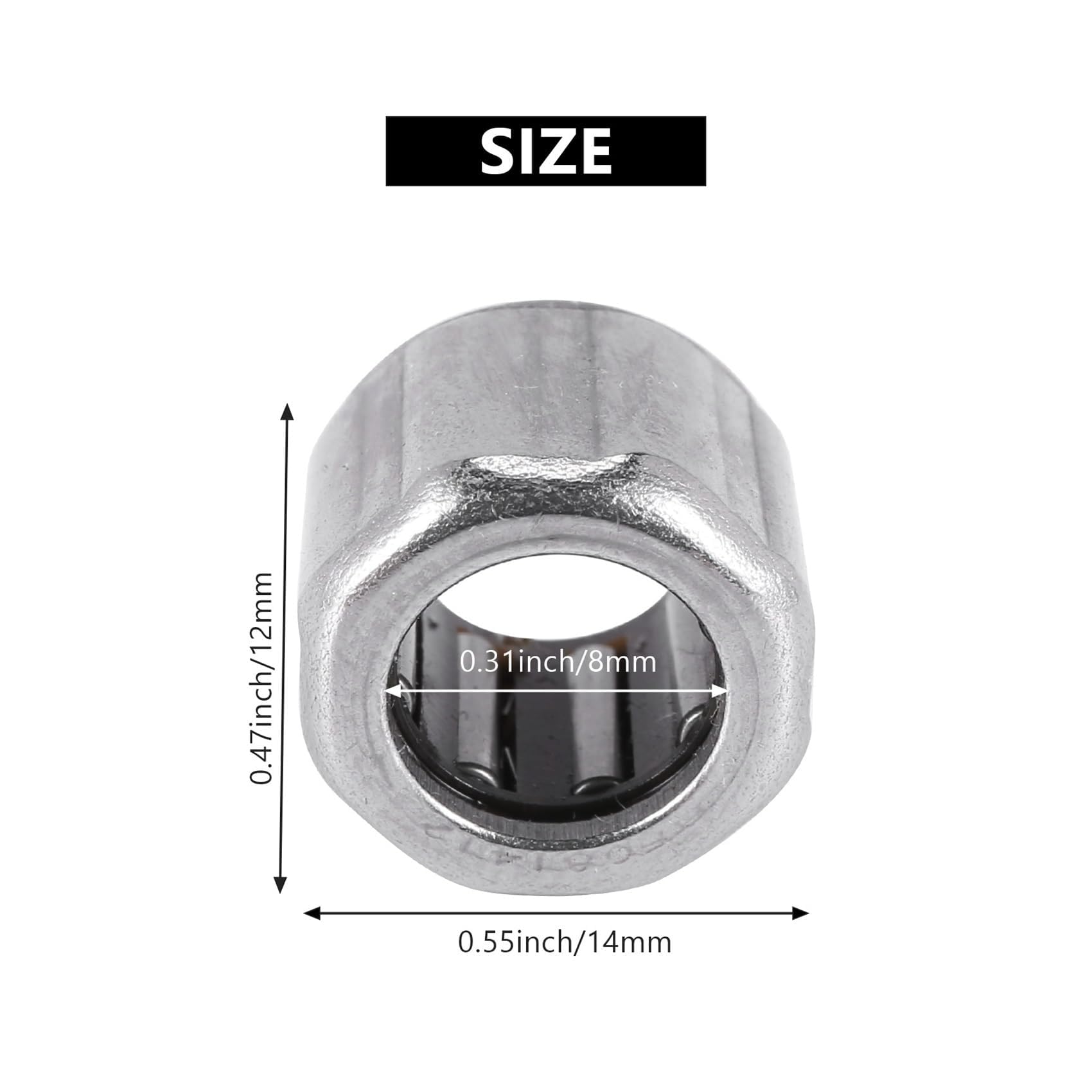 Bimetaliczna tarcza uszczelniająca Mikro łożysko zwykłe 10 szt. HF081412 8X14X12mm Łożysko igiełkowe Pierścień zewnętrzny Ośmiokątne jednokierunkowe dla przemysłu produkcyjnego