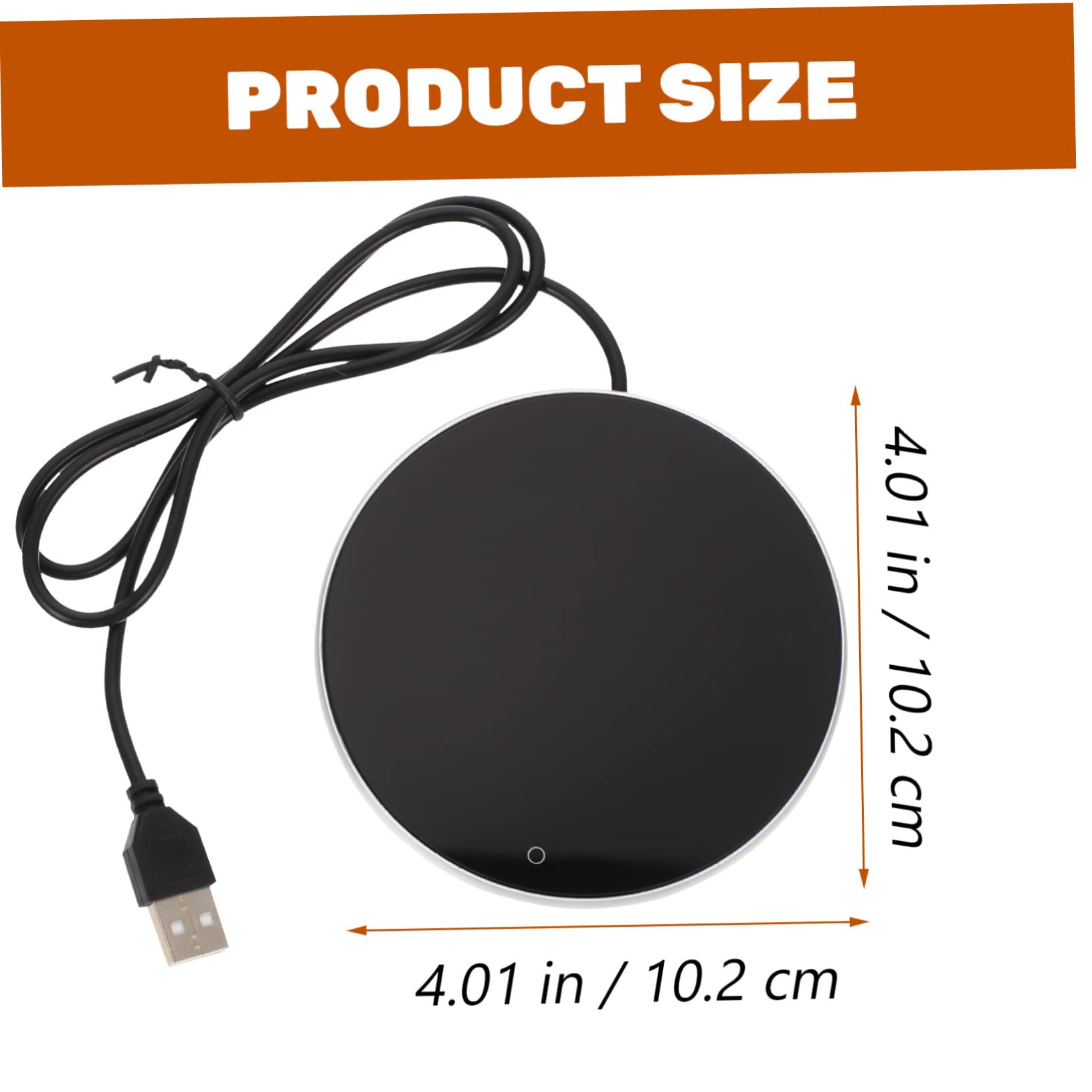 OUNONA USB Cup Warmer Reusable Mug Warmer with Temperature Settings Electric Heating Coaster for Milk Tea Cocoa Soup for Home Office Travel