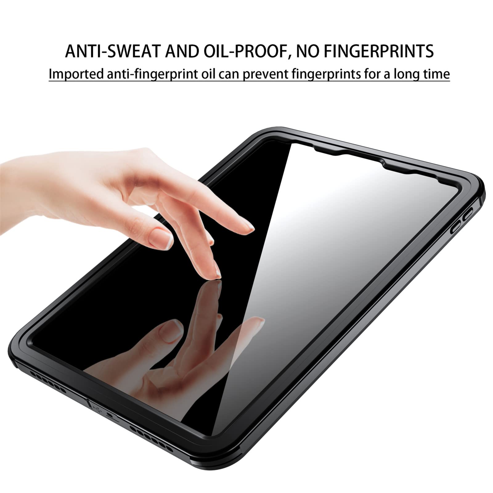 Custodia per iPad PRO 11" 3a/2a Gen(2021/2020),[IP68 Impermeabile] Custodia Sottile Antiurto Cover Impermeabile con Protezione Schermo Integrata+Cordino e Kickstand