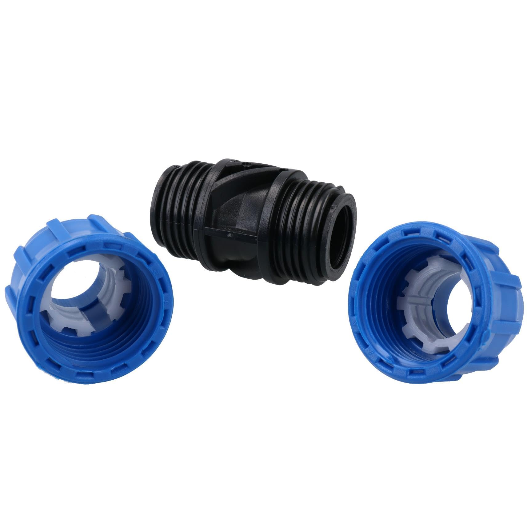 25 x 25 mm MDPE dritto tubo raccordo a compressione raccordo connettore 5 pezzi