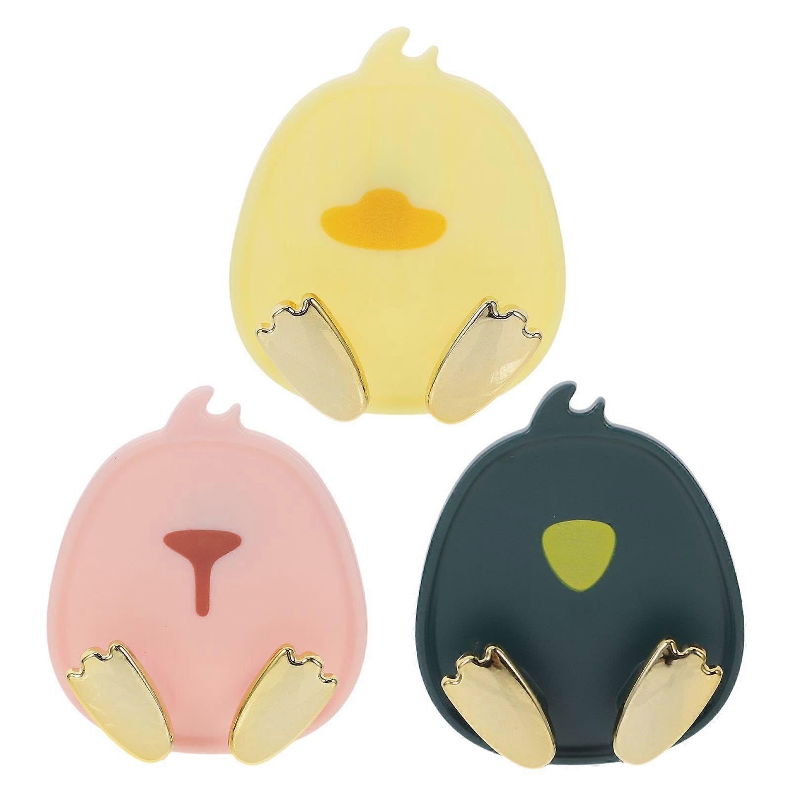 JOYHAPPST 3pcs Cute Animal Wall Hooks for Kids Adhesive Hooks for Hanging Backpacks Towels and Coats No-Drill Strong Sticky Hooks Decorative Cartoon Hooks for B