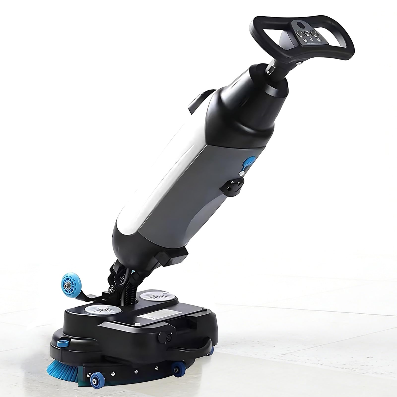 Pulitore elettrico per pavimenti, larghezza mocio 45 cm, serbatoio pulito 4,5 l, serbatoio dell'acqua di scarico da 7,5 l, batteria 36 V, durata 120-150 min, efficienza 1200 m²/h, semovente