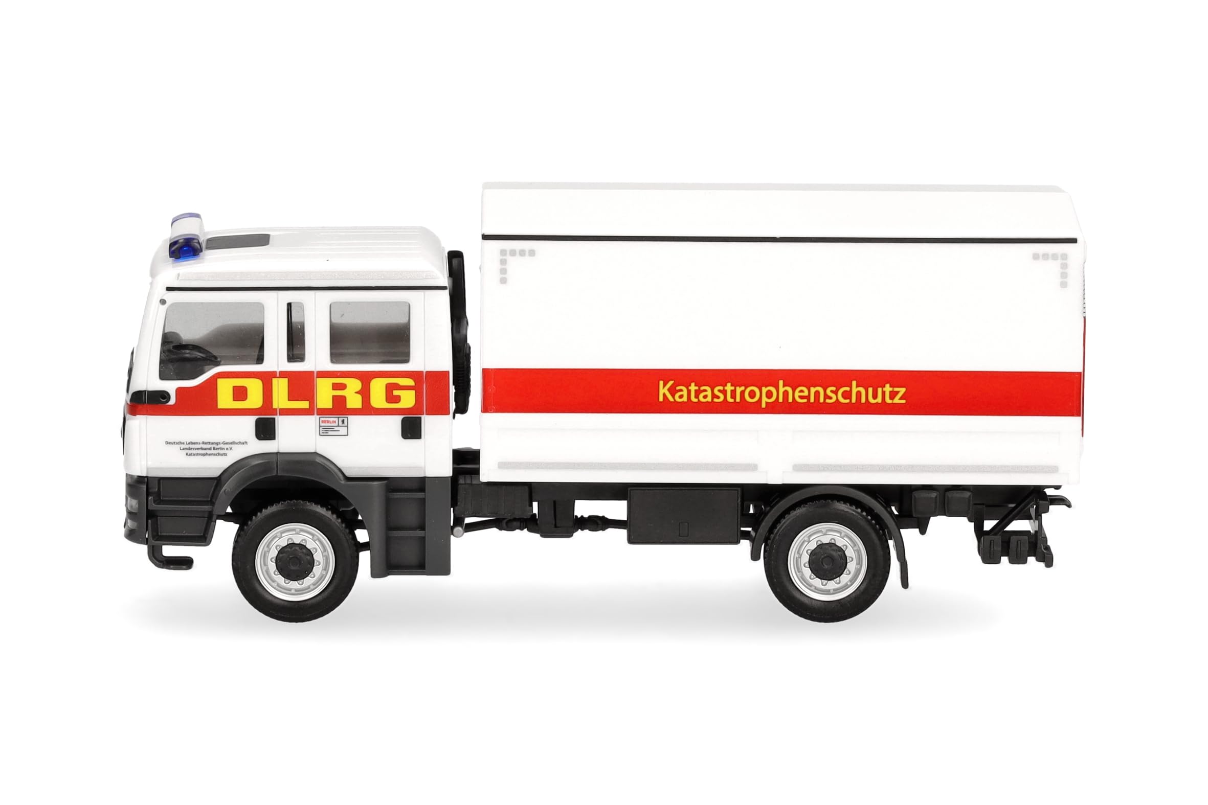 Herpa Model Truck MAN TGM MzKW "DLRG/Disaster Control", miniature scale 1:87, collectible, Made in Germany, plastic - Image 4