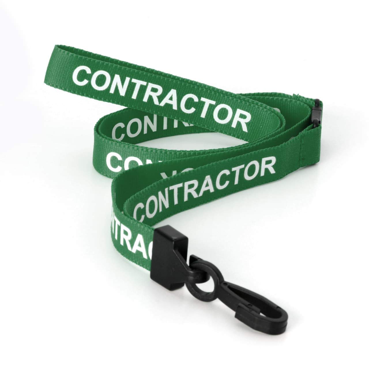 Ckb Ltd Green Contractor Lanyards Breakaway Safety Lanyard Neck Strap Swivel Plastic Clip For Id Card Holder Pull Quick Release Design Pack Of 20
