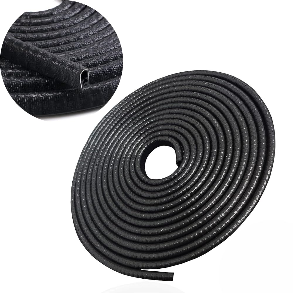 TRIXES 5M auto guardia – U a forma di rotolo - protettivo in gomma porta Strip - facile installazione - colore nero