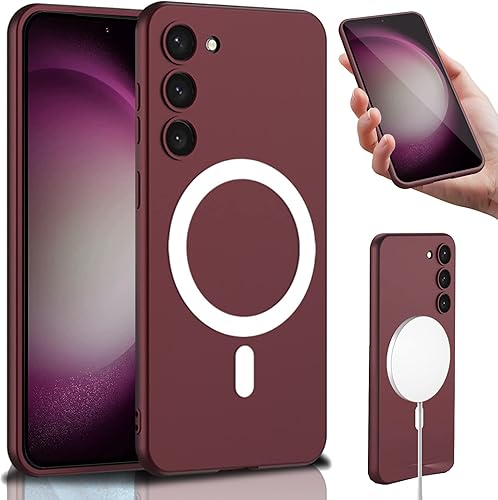 Miimall Funda Magsafe compatible con Samsung Galaxy S23 Plus, diseño clásico delgado con todo incluido, agradable al tacto, suave TPU todo incluido, disponible en Yaxa Colombia