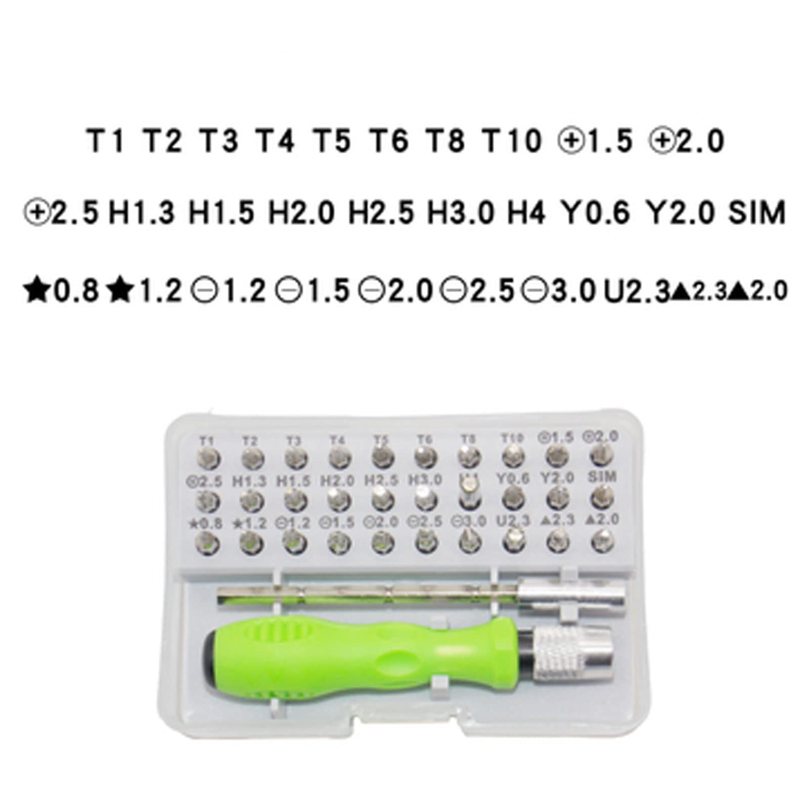 JINGYAN Destornilladores Magnetic Screwdriver 32 in 1 Combination Cross Multi-Function Disassembly Machine Repair Notebook Tool Set