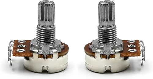 Miniatura 3 de Potenciómetro de 2 tonos, 1 volumen, 500 K, con 1 conector de salida, placa cuadrada, eje dividido, 2T1V, ollas de repuesto para piezas de guitarra