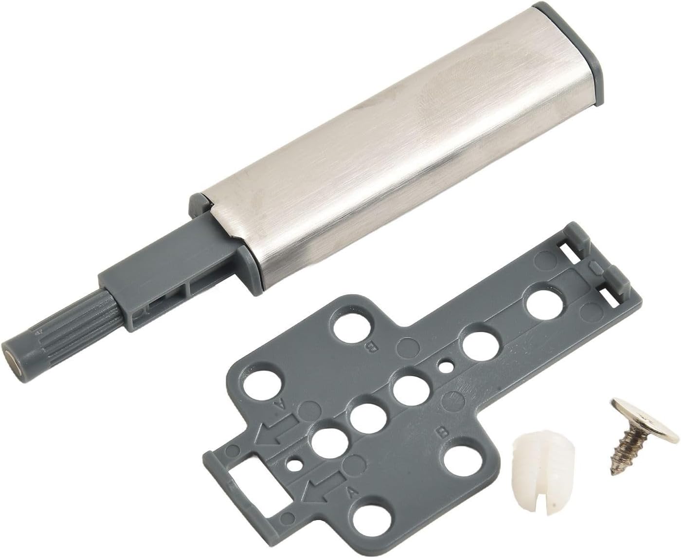 Steel Push-to-Open Cabinet Catch with -Closing Buffer Damper Wardrobe, Drawer & Cupboard Doors – Magnetic Latch, Install, ABS + Steel Construction