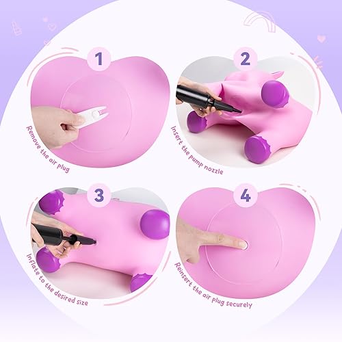 Miniatura 8 de ZOOJOY Unicornio Saltarín Hinchable, Juguetes Saltarines de Caballo Hinchable para Niños Pequeños de 1 a 3 años, Saltador y Montacargas para