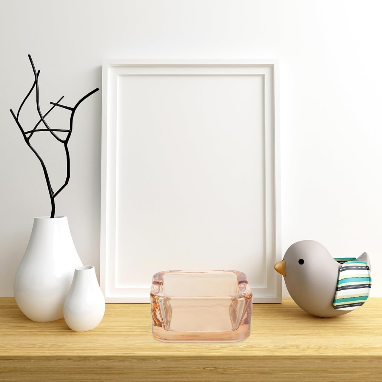 Modern Ashtray for Home Office Car and Patio Compact Transparent Design and Stylish Indoor Outdoor Use 2.75X2.75X1.37 Inches