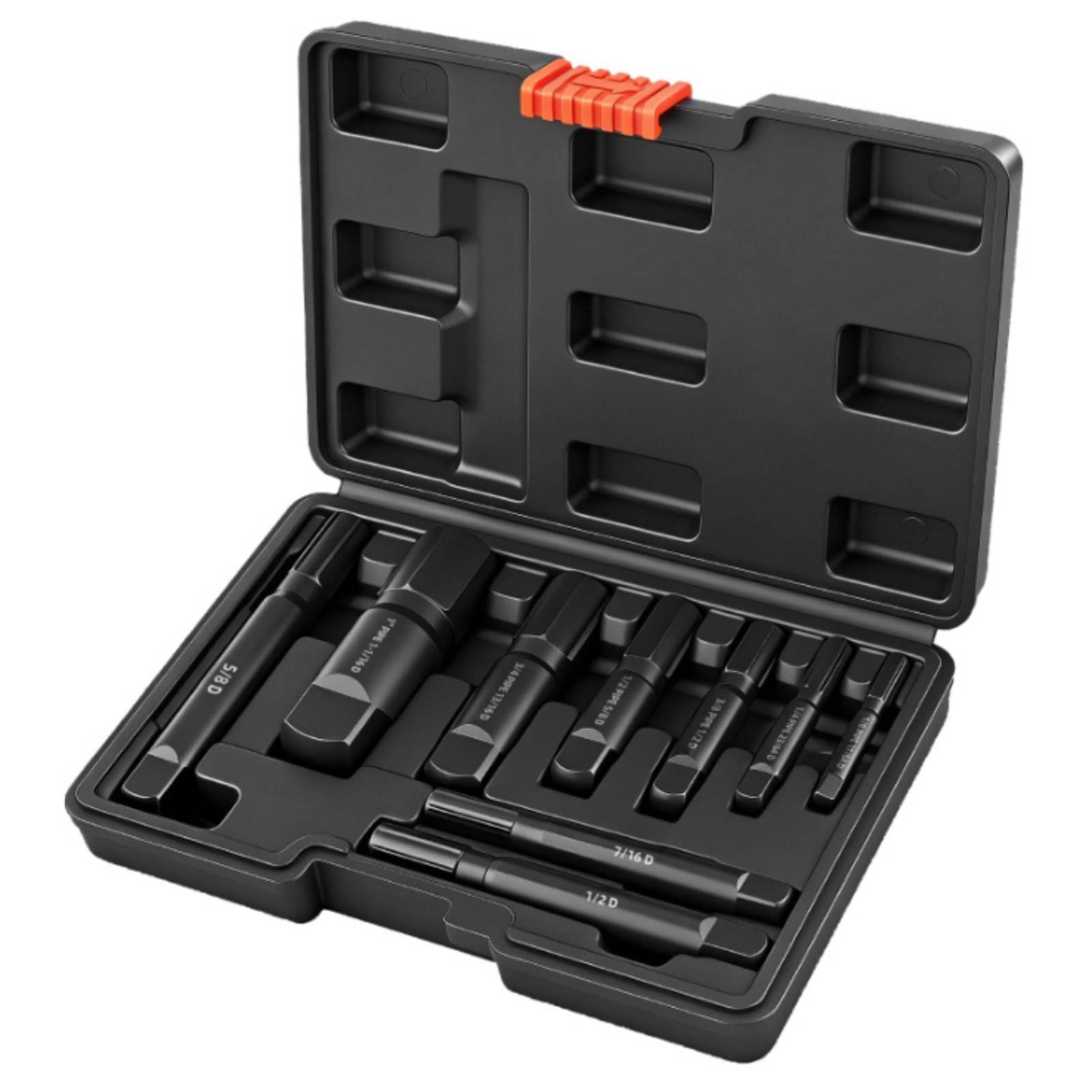 Extractor Tornillos Dañados Portátil Juego Extractores con Estuche Organizado Juego Extractores con Estuche para Fontanería