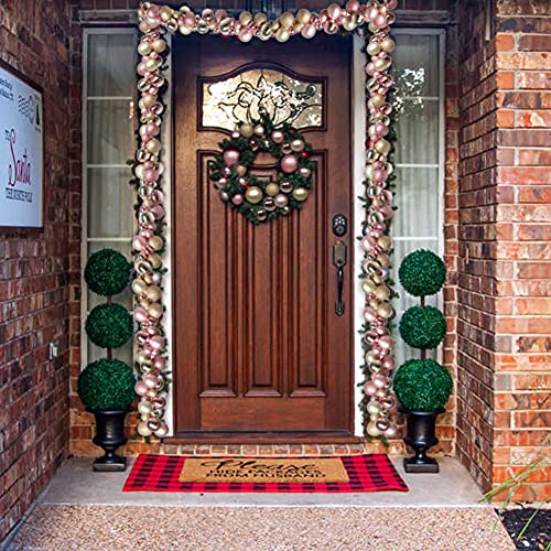 6 Feet Christmas Ball Garland Ornaments Shatterproof Xmas Hanging Balls Decorations For Home Indoor Outdoor Mantel Holiday Party Wedding Tree - Champagne Gold And Pink #TOP1