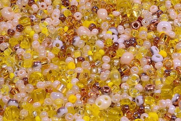 250g Round Rocailles Glass Seed Beads Preciosa Ornela Mix, Color: Brown, Bohemia Crystal Glass, Czechia 311 19 001 — image 1