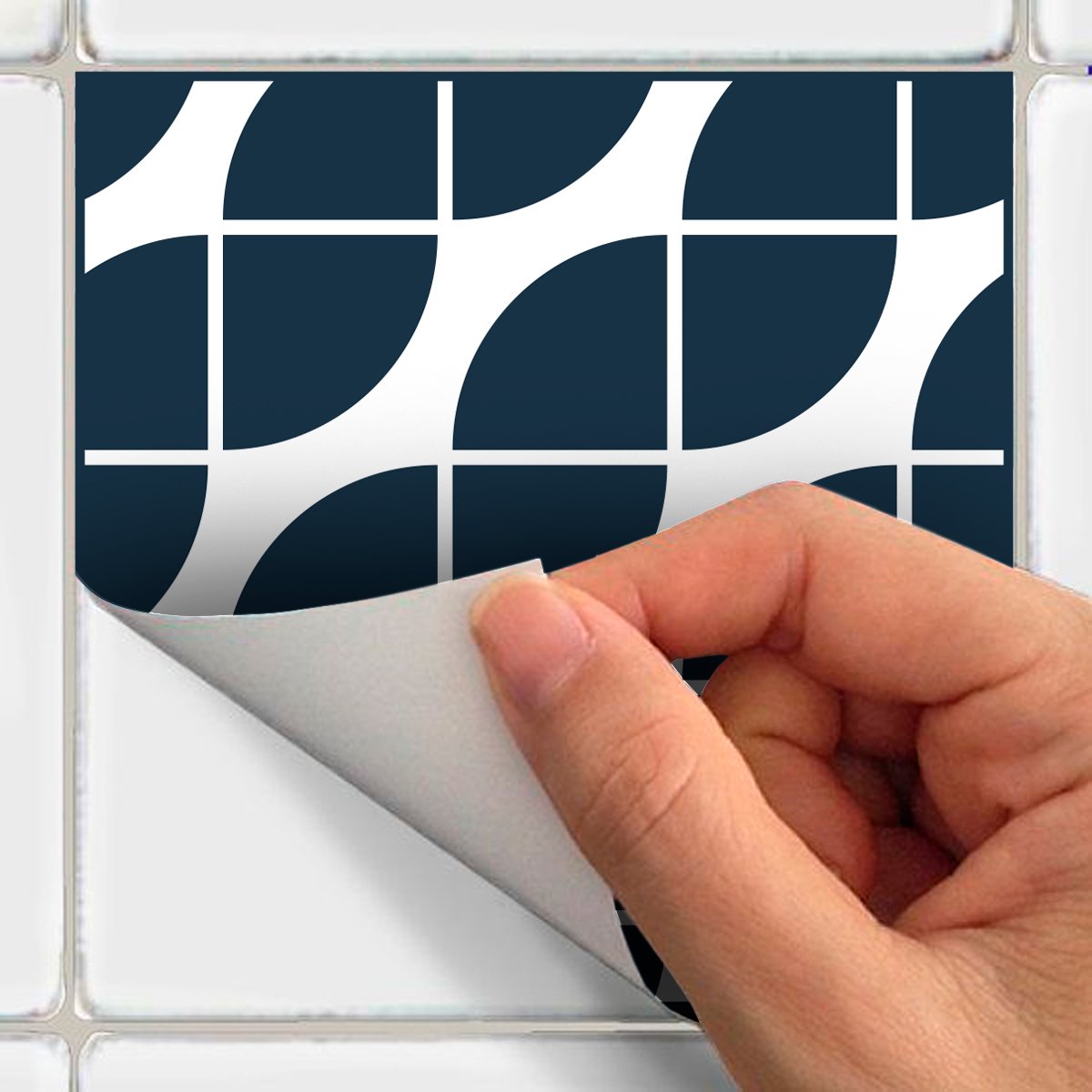 24 Stickers adhésifs carrelages | Sticker Autocollant Carreaux de ciment - Mosaïque carrelage mural salle de bain et cuisine | Carreaux de ciment adhésif mural - azulejos - 20 x 20 cm - 24 pièces