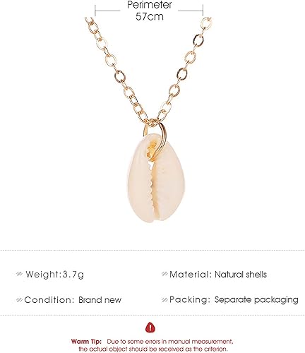 Miniatura 3 de Roe Dolph Collar de concha natural, estilo bohemio, con colgante de concha de puka para playa, collar de gargantilla de conchas de mar, collar