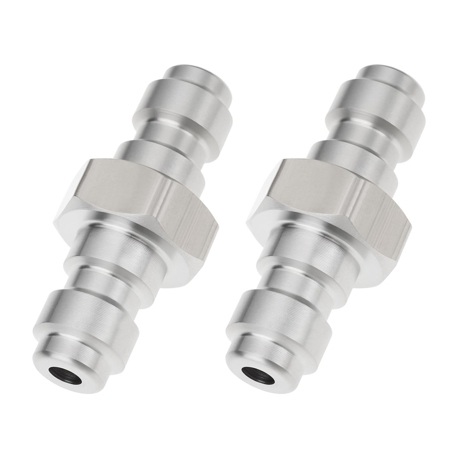 YINETTECH 2Pcs 8mm 4500 Psi Double Male Quick Disconnect Adapter Fitting Stainless Steel for Filling Cylinder