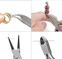 Vista 3 de A2ZScilab Juego de alicates para joyería, 10 alicates para hacer joyas, kit de herramientas que incluye alicates de punta de aguja, alicates