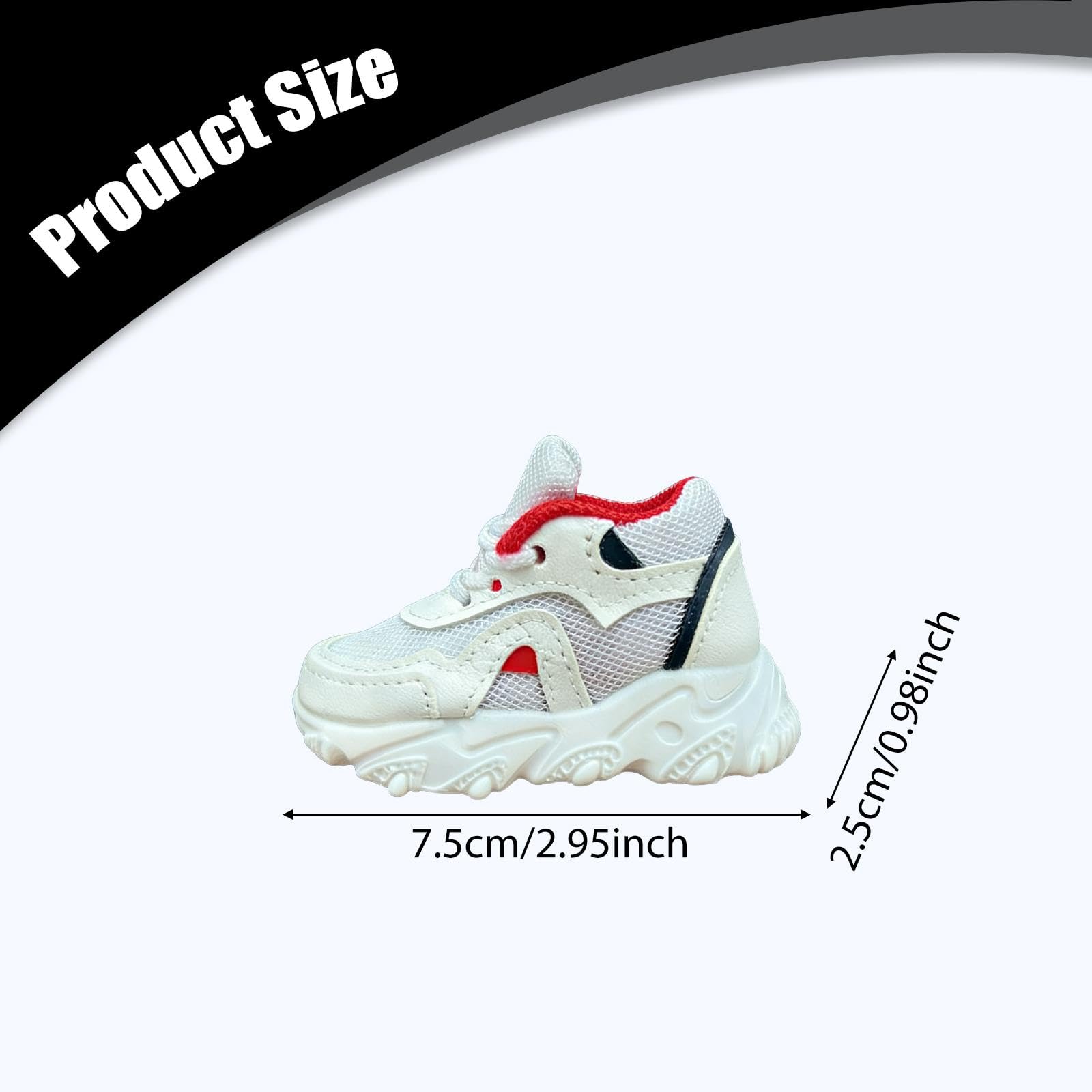 Zapatillas Deportivas para Mujer, Zapatos de Muñeca en Miniatura a Escala 1/3, Accesorios de Moda, Figuras de Acción, Decoración, Tejido Deportivo Ori, Ribete Rojo