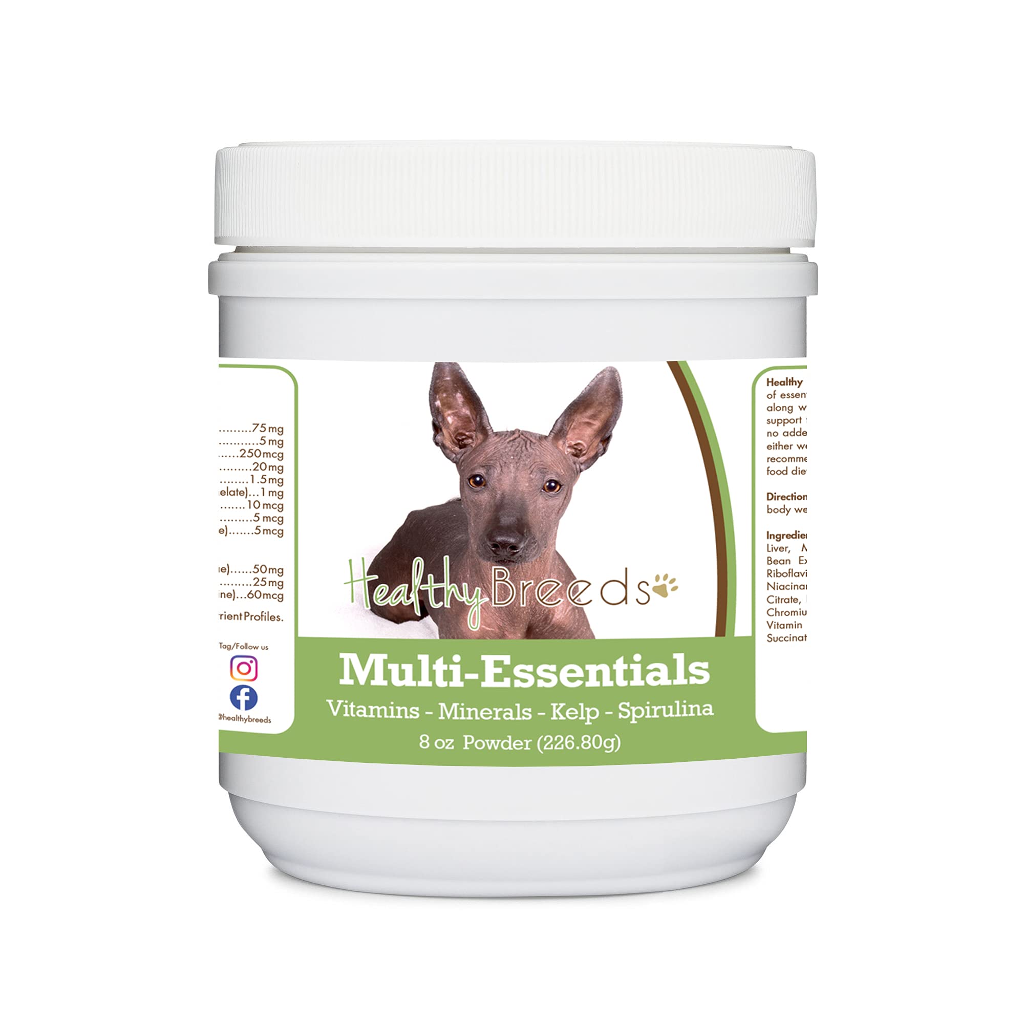Healthy Breeds Xoloitzcuintli Multi-Essentials Powder for Dogs - an Ideal Supplement of Vitamins, Minerals &amp; Antioxidants for Your Dog - 8 oz