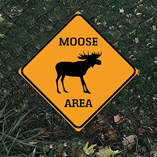 Plaque métallique Moose Area de qualité supérieure, grand format rétro 38 cm - 4