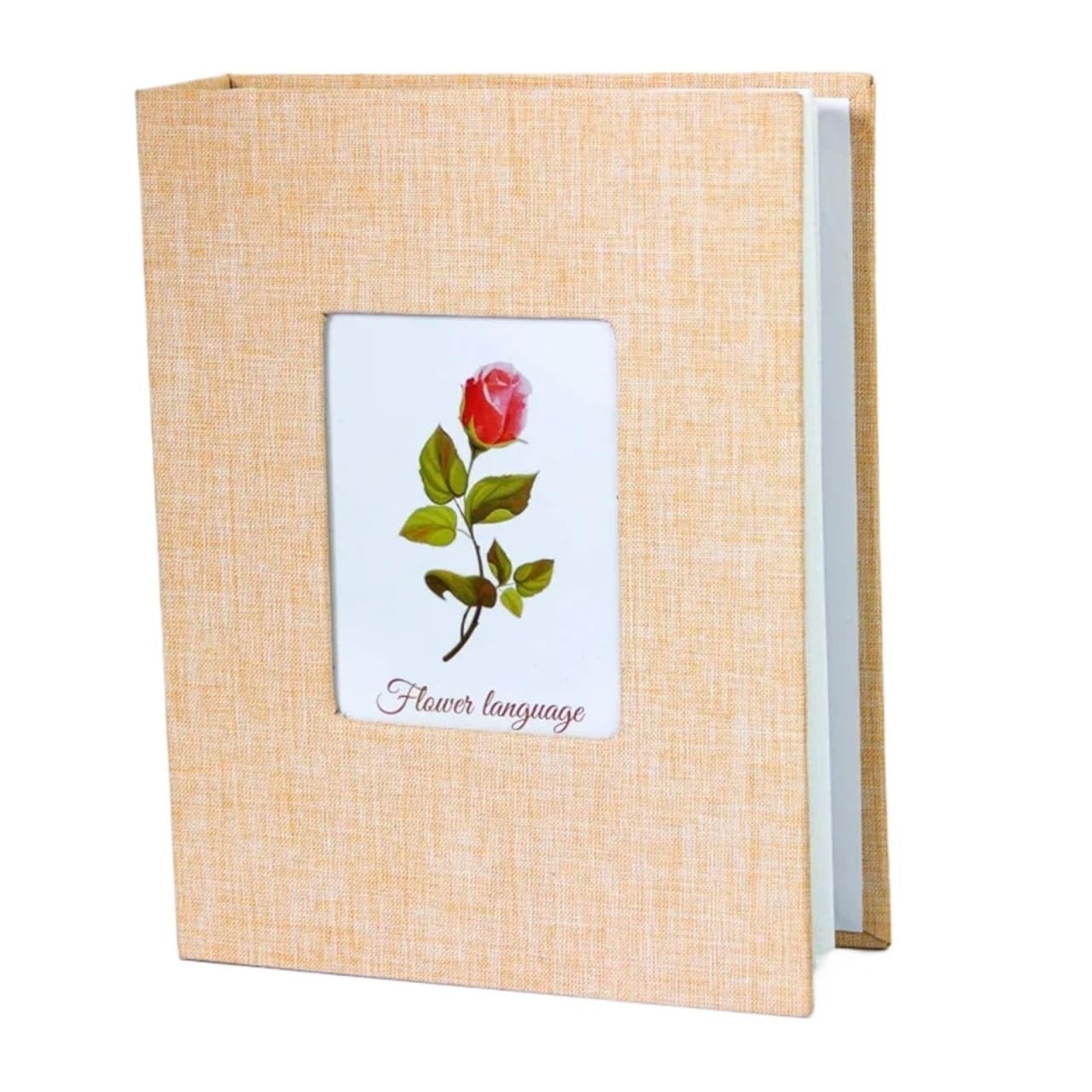 Photo Album 200 Pockets for 4x6 Photos Fabric Cover Books Slip-in Picture Albums Wedding Family Anniversary For Photo(Orange)