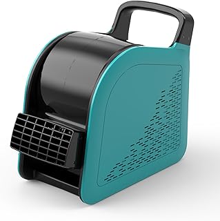 Blower Fan for Drying Cooling and Ventilating, Air Mover for Home Garage Workshop and Job Site Use, Air Mover Blower Fan with 185° Rotation, 3 Speeds, 2 AC Outlets, Blue