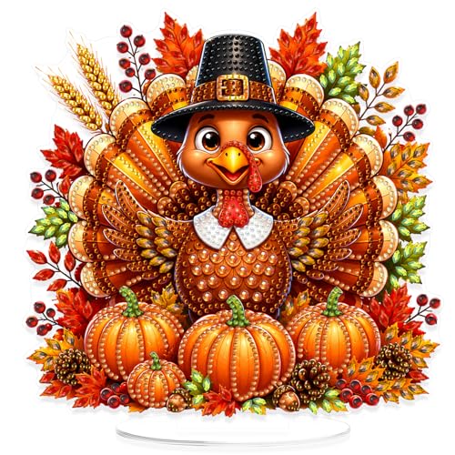 Kit de peinture diamant de Thanksgiving Eiflow avec support en acrylique