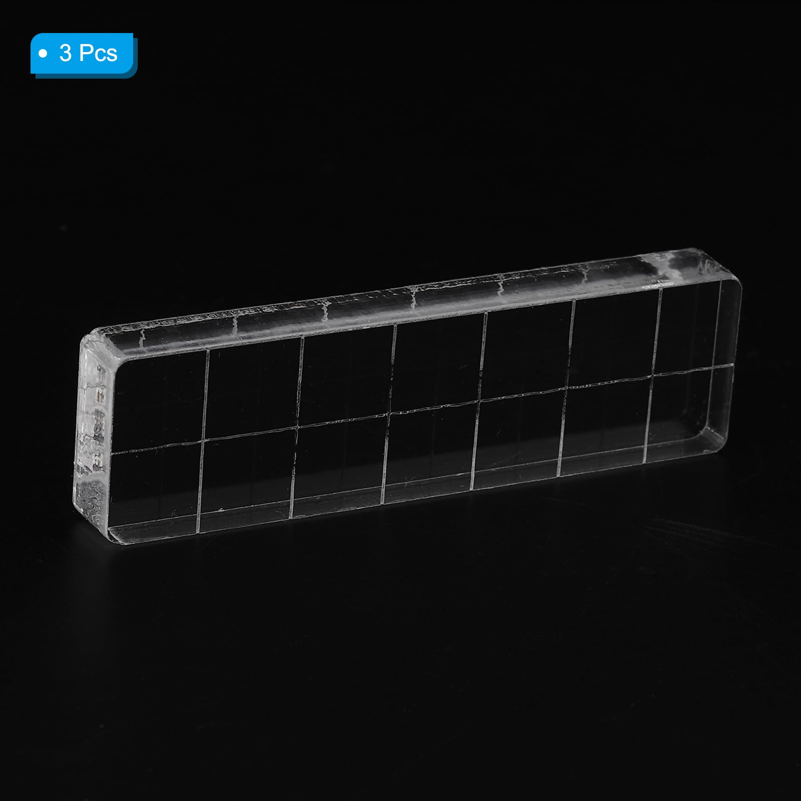 Acrylic Stamps PATIKIL Acrylic , 6Pcs Clear Stamping Block With Grid Lines Set Decorative Mounting Blocks Square Rectangle For Scrapbooking Stamp Block