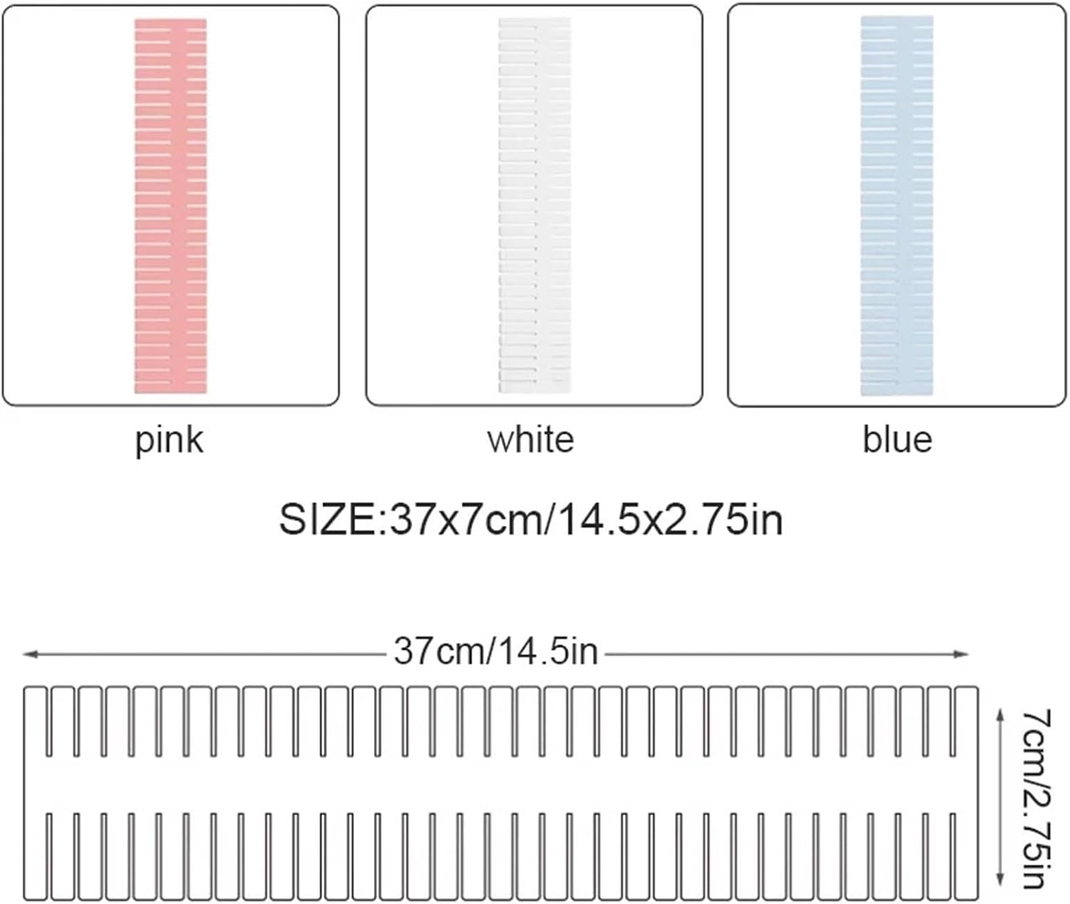 4/8Pcs Adjustable Drawer Divider Household Storage Partition Space-saving Wardrobe Closet Separator For Clothes(Blue 8 pieces)
