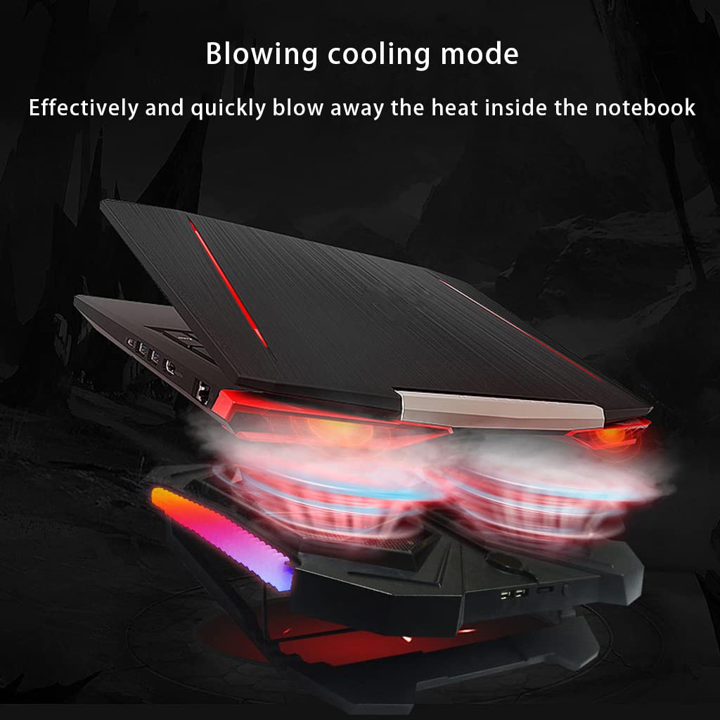 Refroidisseur portable pour ordinateur portable de 11 à 16 pouces - Base de refroidissement USB avec ventilateur turbo pour la plupart des ordinateurs portables