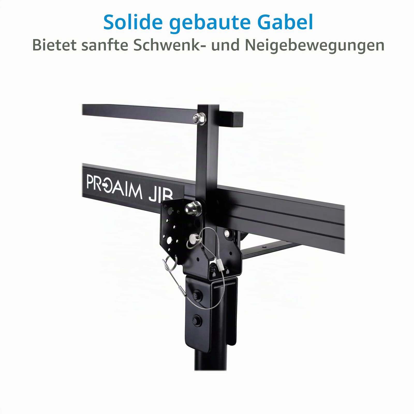 PROAIM 9 Fuß Videokamera-Auslegerkran mit Ständer. Für Kardanringe, Schwenk-Neige- und Fluidköpfe. Tragkraft bis zu 8 kg / 17,6 lbs. (P-9-TS)