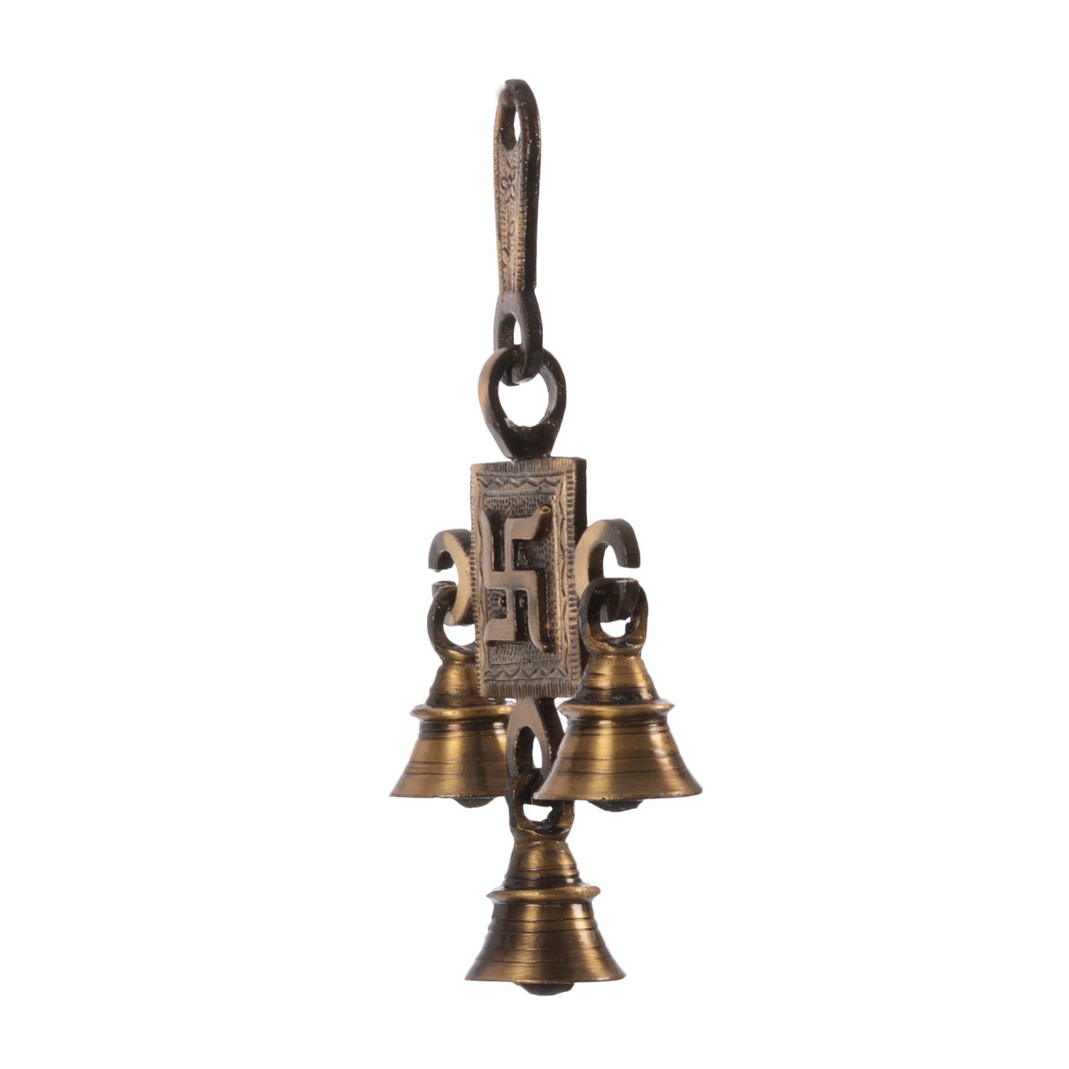 eCraftIndia Swastik Brass Hanging Bells