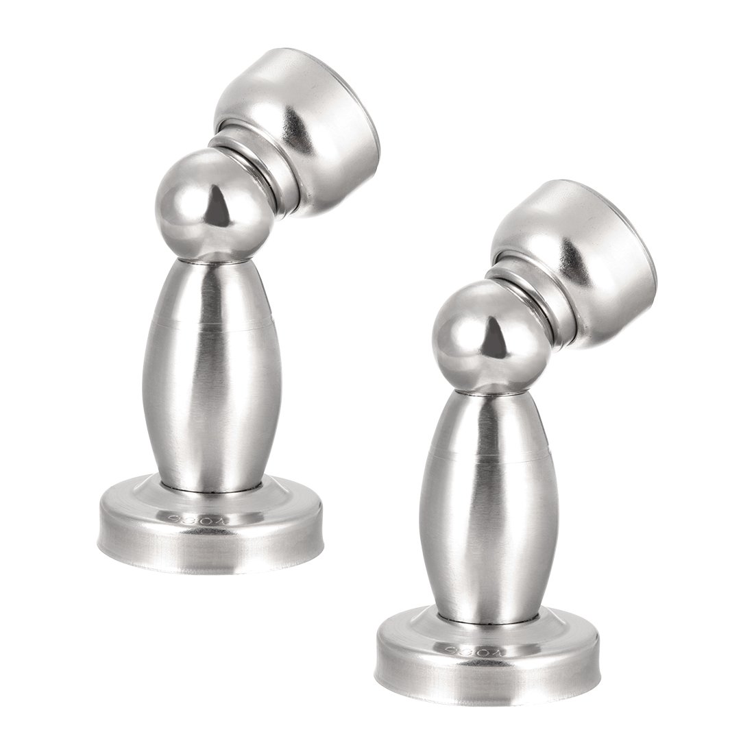 Nvsfzgiyg Silver Door Stops, Wedges, Jammers, Home Office Stainless Steel Magnetic Catch Holder Stopper Doorstop Wall Mount 2Pcs