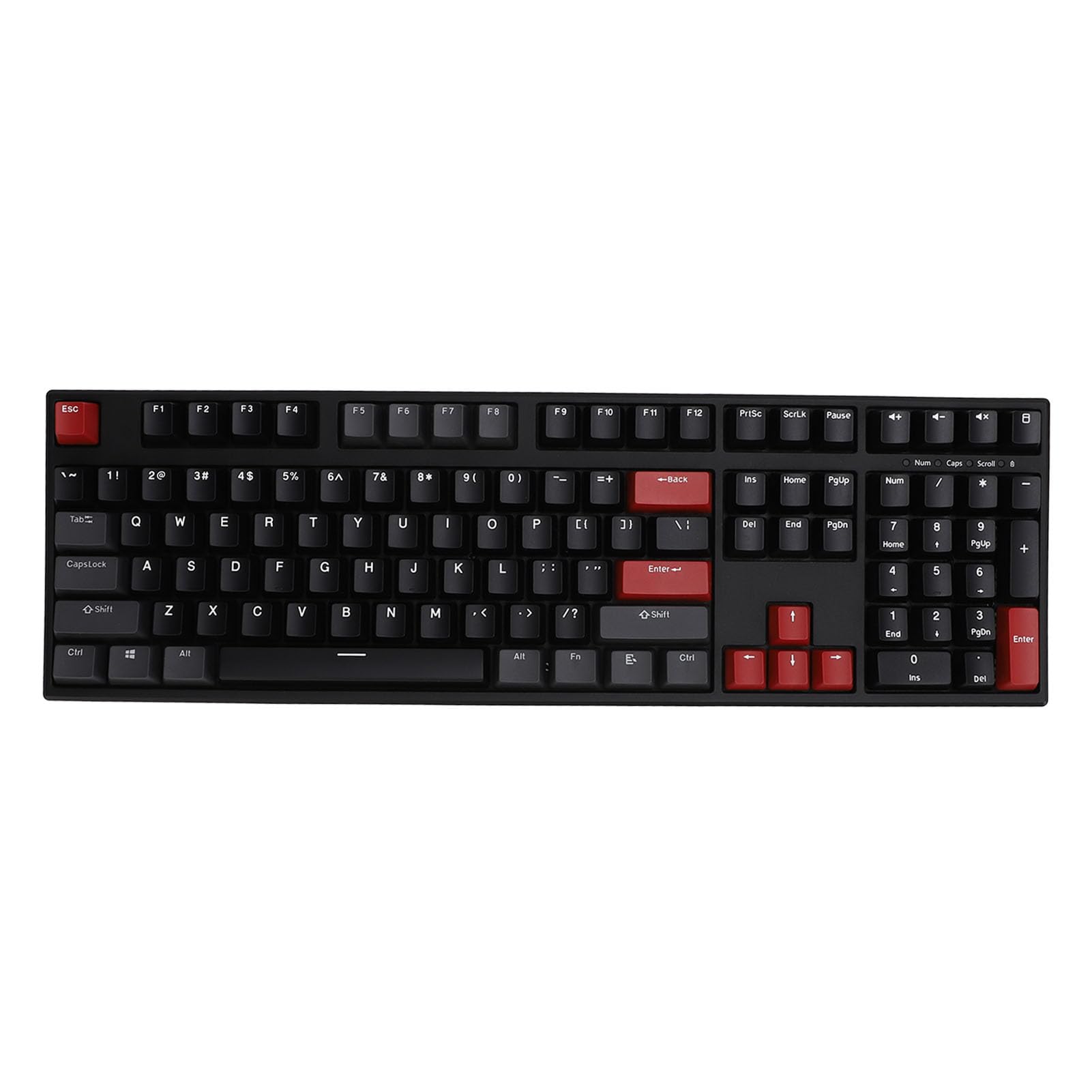 Tastiera Meccanica Cablata 108 Tasti Switch Rosso Ergonomica