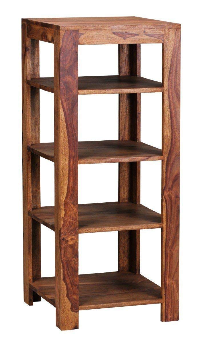 Sheesham Solid Wood Shelves Book Shelf for Living Room(Sheesham Wood_Natural Finish)-image-35