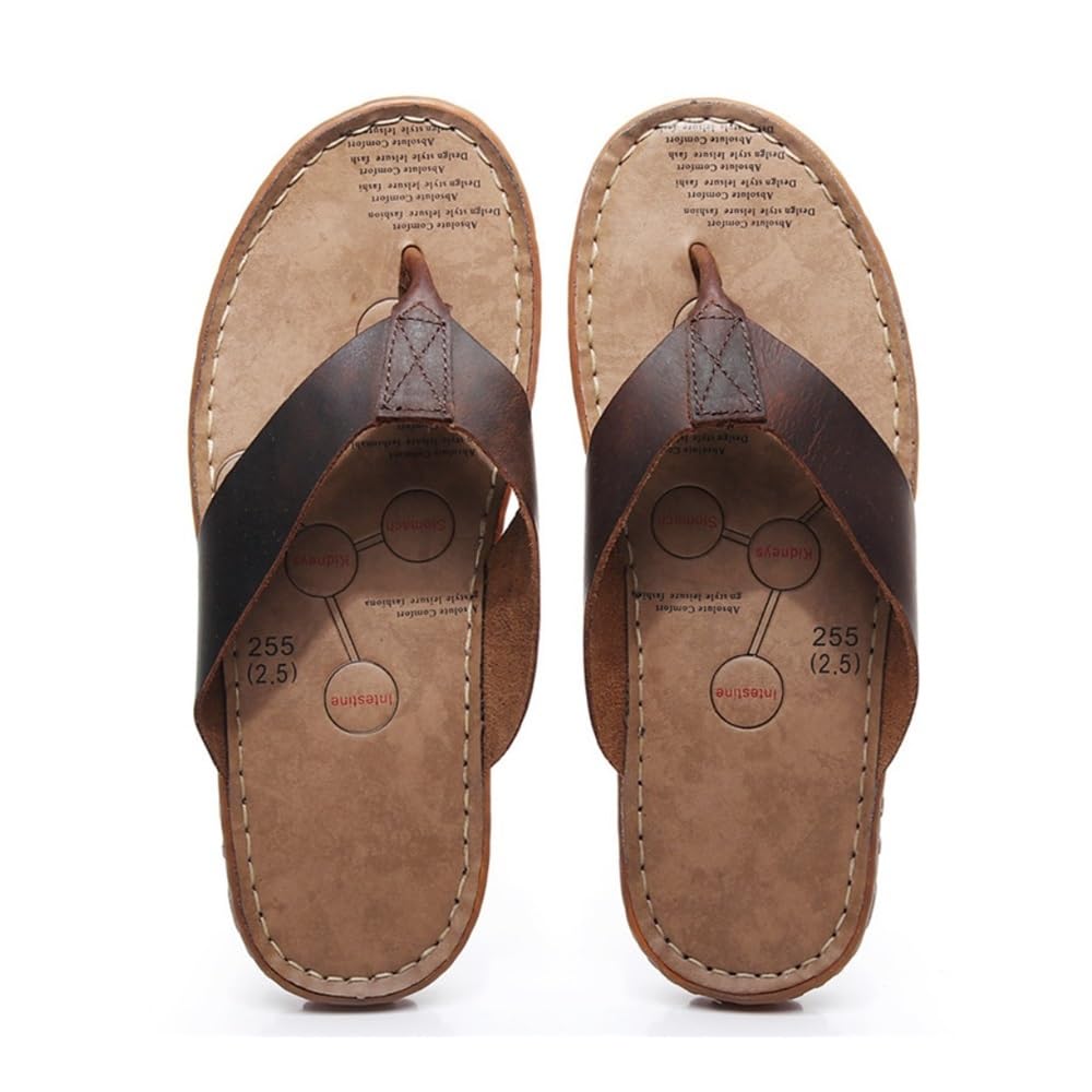 Tongs de plage pour hommes marron 43 : fini les glissades avec ces chaussures antidérapantes