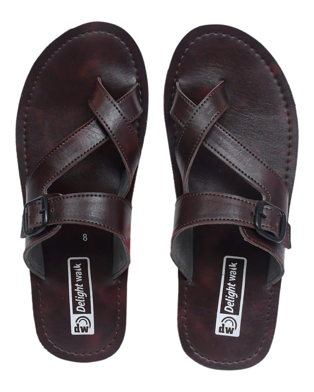 Delight Walk Mens Latest Leather Comfortable and Stylish Slipper Brown Color (6) (B0D69W4G76) Amazon Price History, Amazon Price Tracker