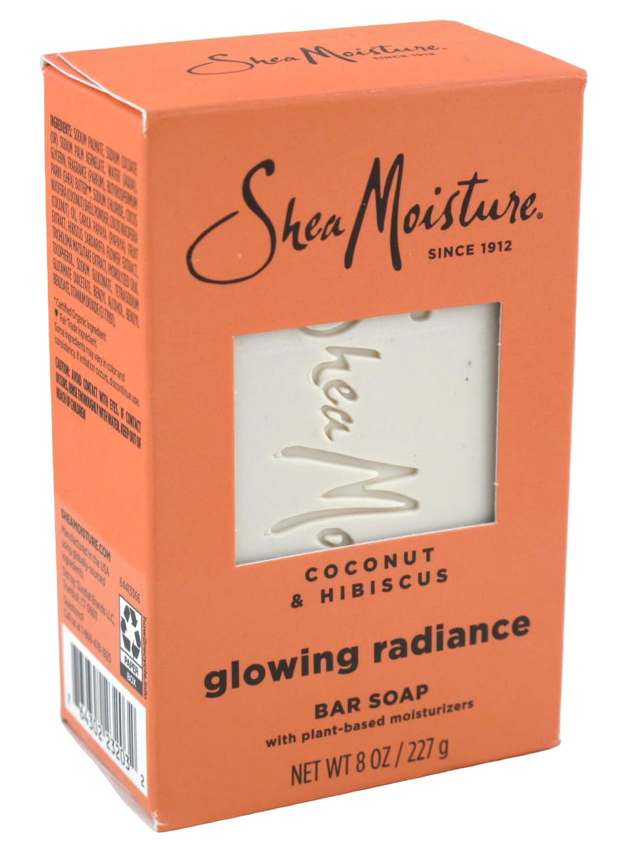 Shea Moisture Soap 8 Ounce Bar Coconut & Hibiscus Shea Butter (235ml) (6 Pack)