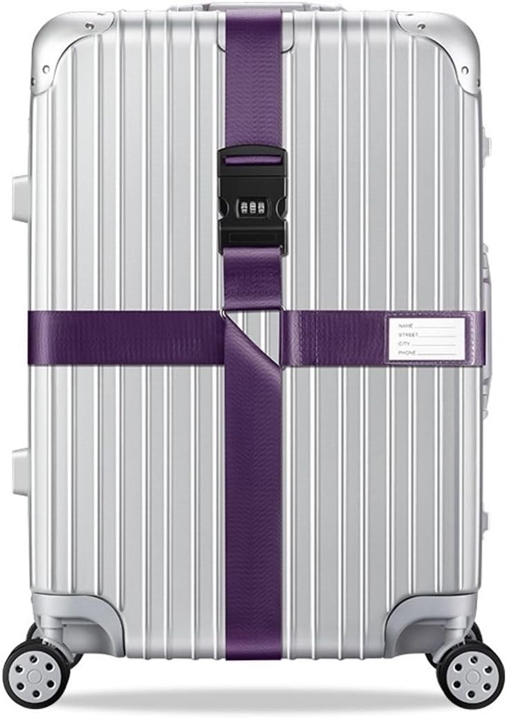 König Design Suitcase Strap – Combination Lock – Adjustable and Purple – Includes Name Plate – Luggage Strap for Air Travel – Luggage Strap Suitcase Strap Accessories König Design Suitcase Strap – Combination Lock – Adjustable and Purple – Includes Name Plate – Luggage Strap for Air Travel – Luggage Strap Suitcase Strap Accessories