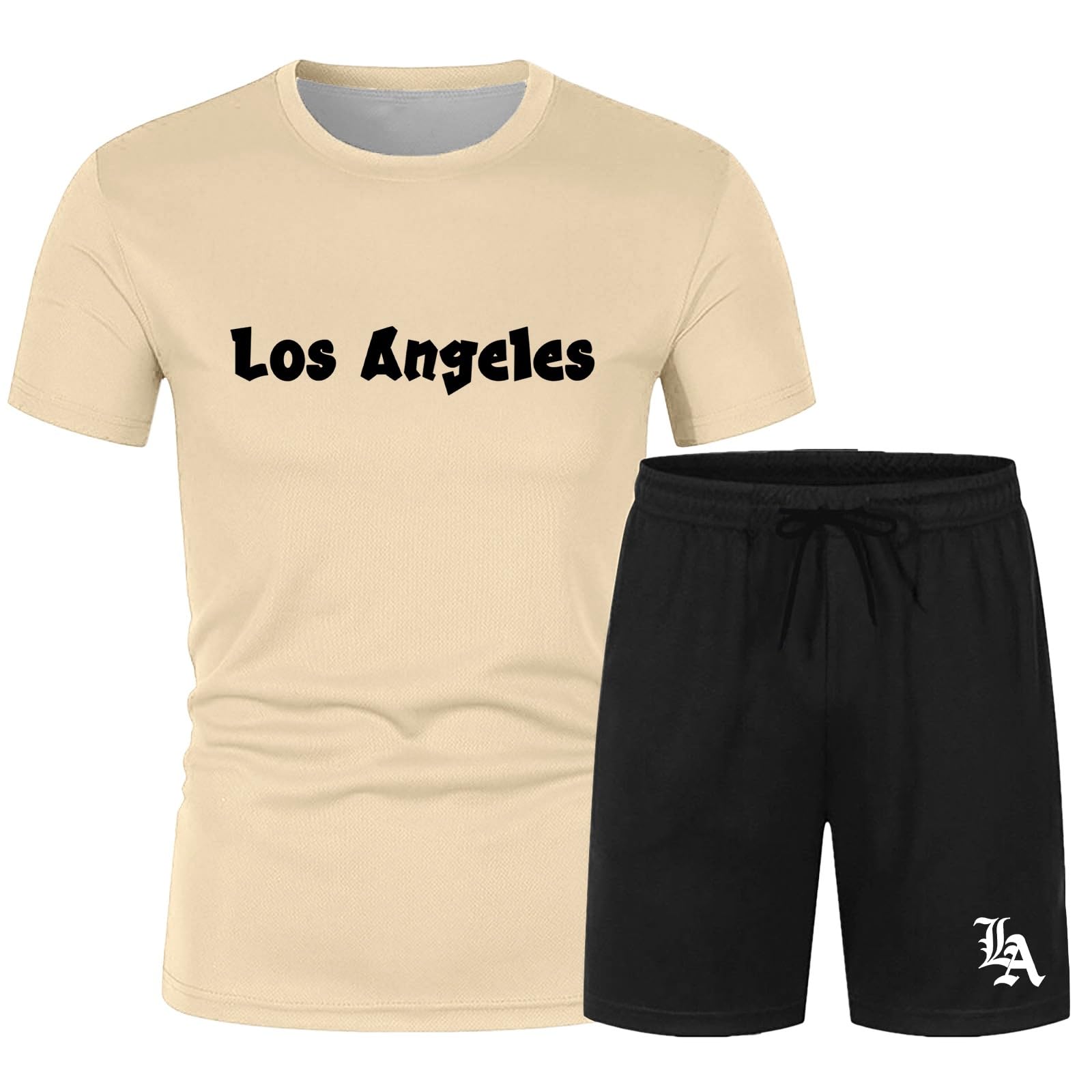 Zweiteiler Herren Baggy Sportanzug Bequeme Sommer Outfit Activewear Streetwear Freizeitanzug Shorts Und Tshirt Set Kurz Trainingsanzug Zweiteiler Männer Fitnessanzug