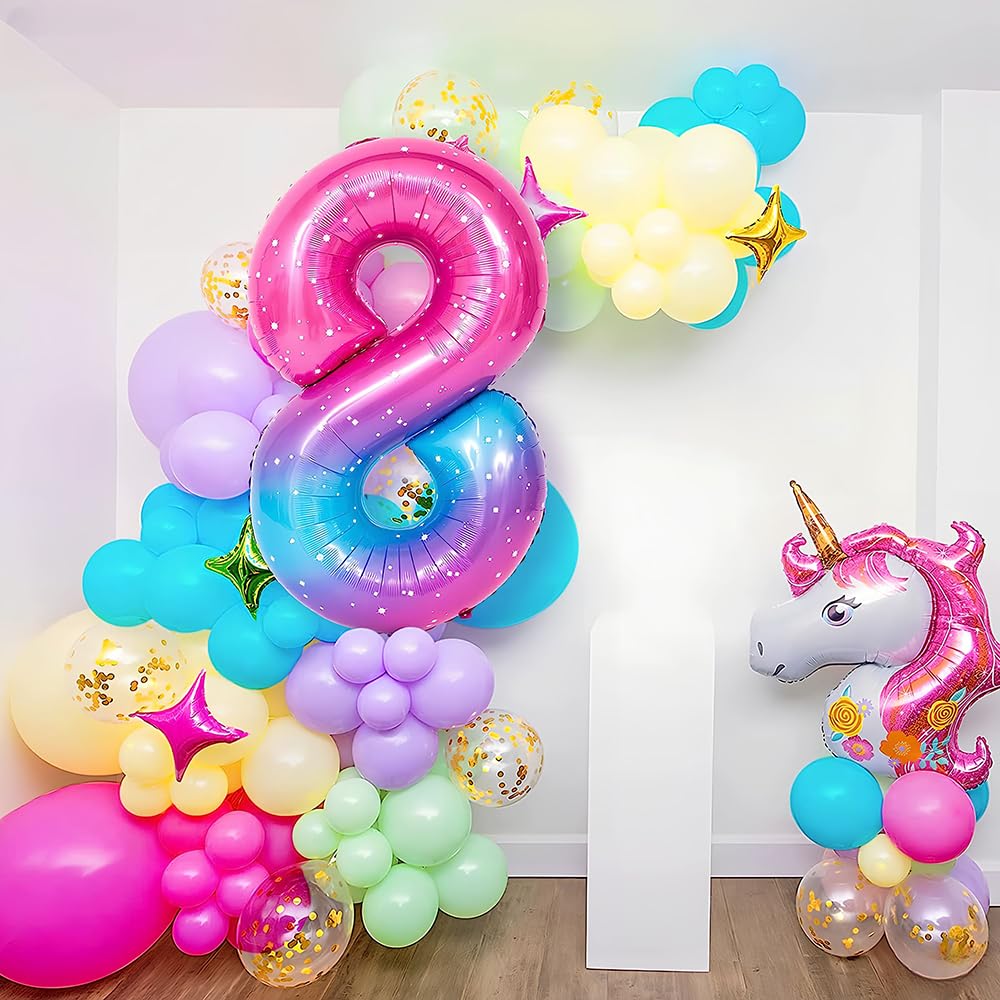 Foil Globo Número 5 Azul 40" (101cm), Inflable Helio o aire, Gigante Numeros 0-9, 10-19, 20-29, 30-100, Grande Globos Decoración para La Boda Aniversario y Cumpleaños Fiestas — view 519