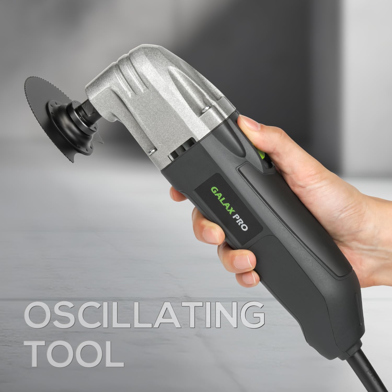 GALAX PRO Utensile Multifunzione Oscillante 180W, Strumenti Oscillanti 22000 OPM con 12 Pezzi Accessori, Angolo di Oscillazione 3° per Raschiatura,Taglio,Lucidatura
